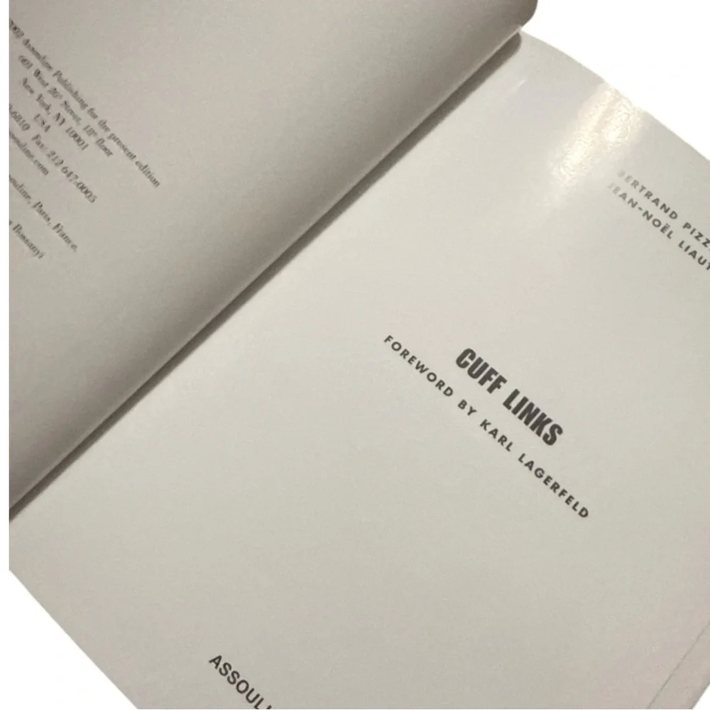 Assouline Cuff Links Book Forward by Karl Lagerfeld, Bertrand Pizzin Circa 2002